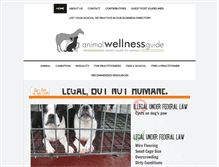 Tablet Screenshot of animalwellnessguide.com